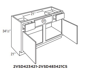 Classic 2 Drawer Vanity Sink 48" - Snow Classic 2 Drawer Vanity Sink 48" - Snow