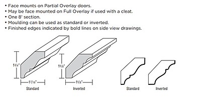 Crown Moulding, Solid Wood Crown - Snow