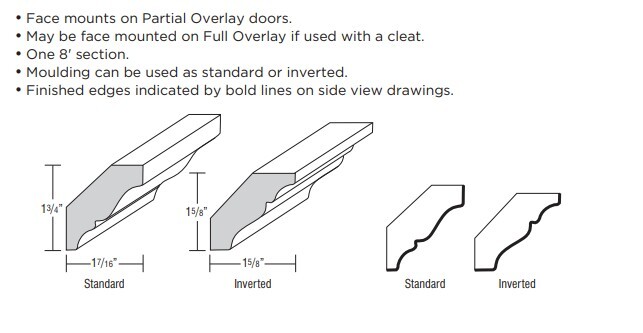 Crown Moulding, Solid Wood Crown - Snow