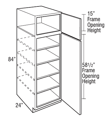 Classic Utility Cabinet Single Door 18" x 84" - Bark Classic Utility Cabinet Single Door 18" x 84" - Bark
