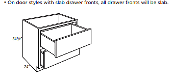 Classic 2 Drawer Base 30"- Snow