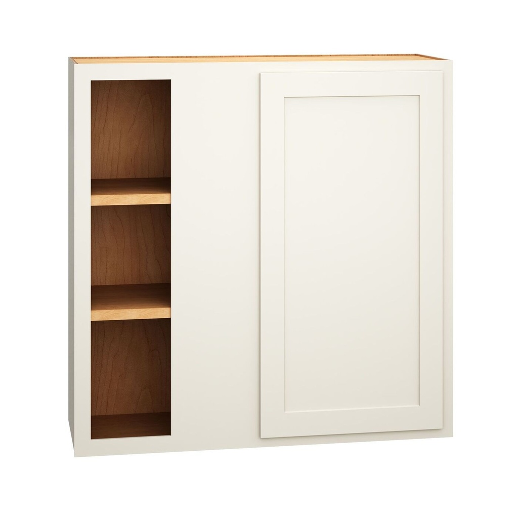 Classic Wall Corner Single Door - Snow-36"" Wide-36"" High-12"" Deep
