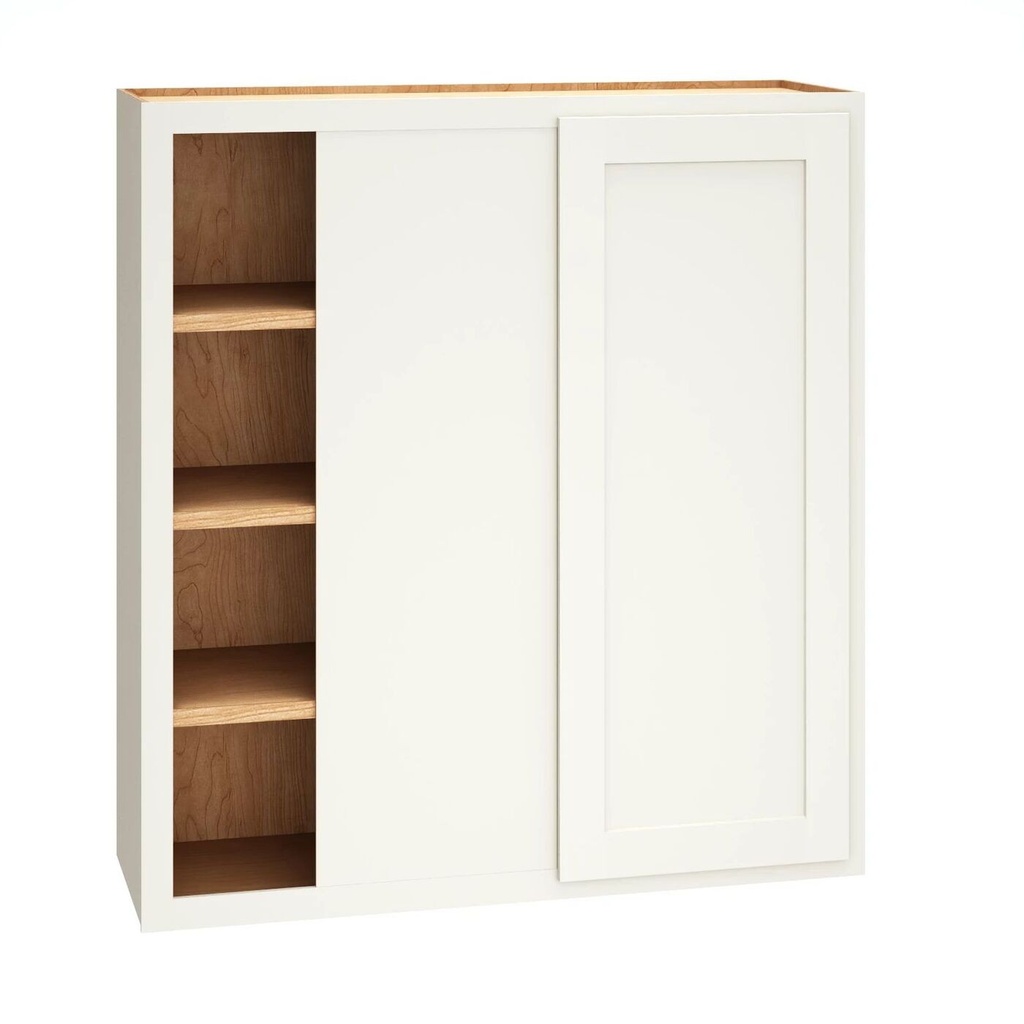 Classic Wall Corner Single Door - Snow-36"" Wide-39"" High-12"" Deep