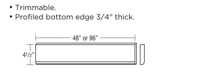 Classic Straight Valance/Baseboard 96 - Snow