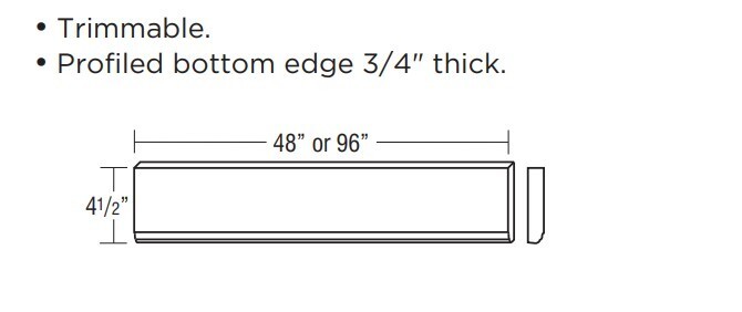 Omni Straight Valance/Baseboard 96 - Mineral