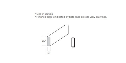 Omni Accent Moulding, Small Scribe 8 - Graphite