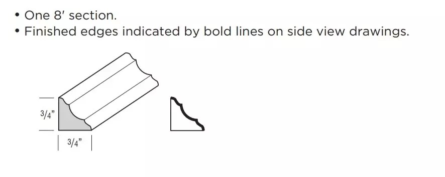 Omni Corner Moulding, Inside Corner - Mineral