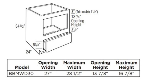Omni Base Built-In Microwave With Drawer 30 - Snow