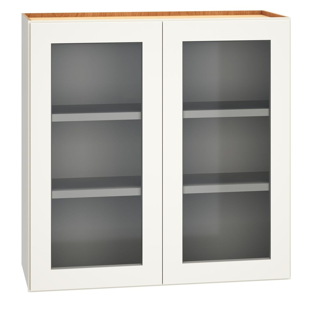 Omni Wall Double Door Cut For Glass 30 x 30 - Snow