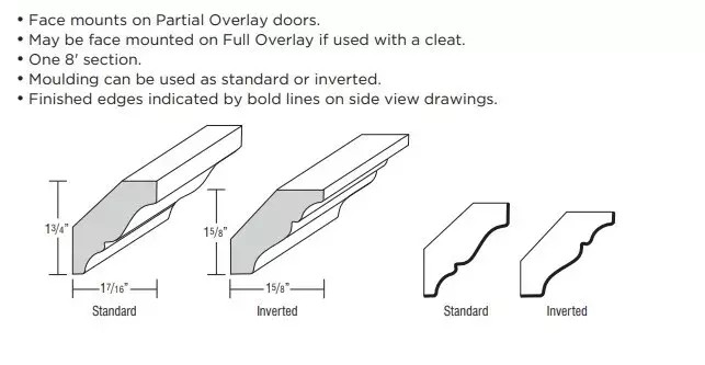 Omni Crown Moulding, Solid Wood Crown - Snow