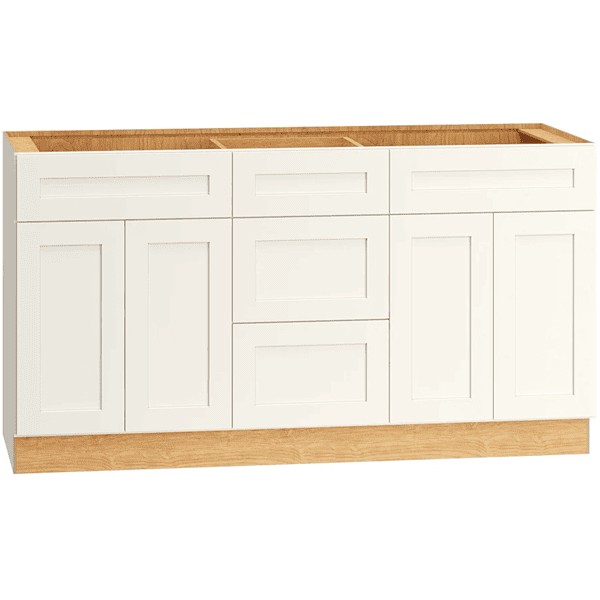 Omni Vanity Sink Three Drawer Base 21" Deep - Snow