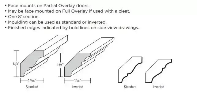 Omni Crown Moulding, Solid Wood Crown - Rosemary