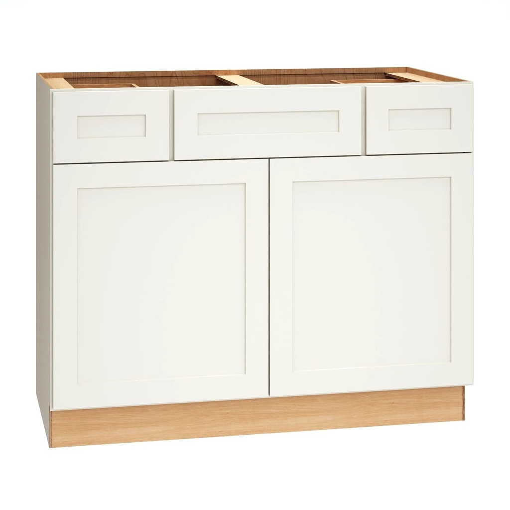 Omni Vanity Sink 2 Drawer Base 42"" Wide - Snow