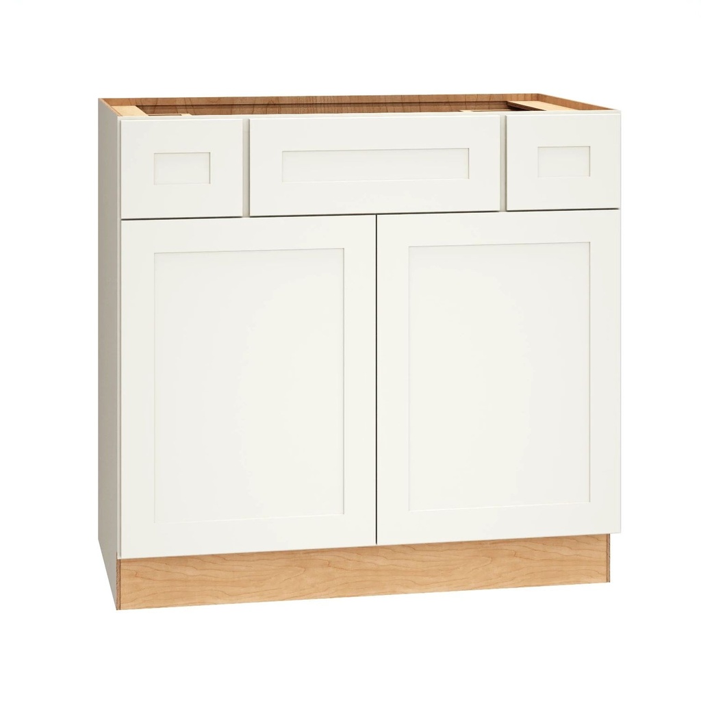 Omni Vanity Sink 2 Drawer Base 36"" Wide - Snow