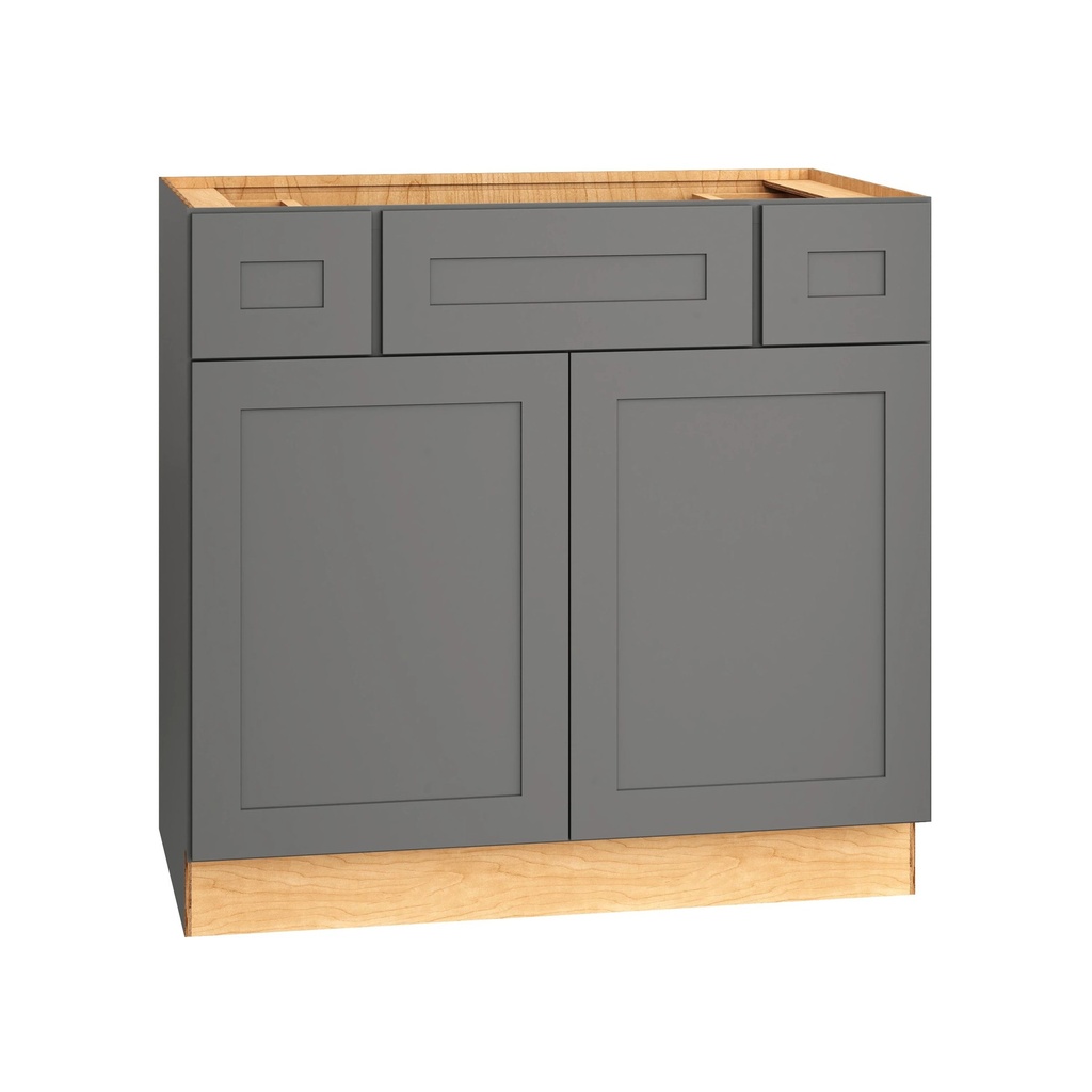Omni Vanity Sink 2 Drawer Base 36"" Wide - Graphite