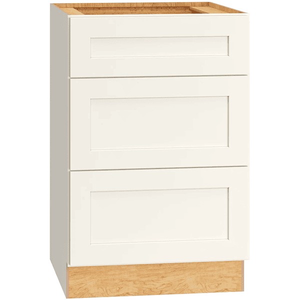 Omni Vanity 3 Drawer Base 21 - Snow