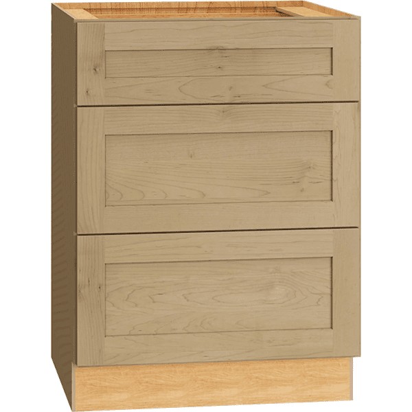 Omni Vanity 3 Drawer Base Cabinet 24" Wide - Hammock