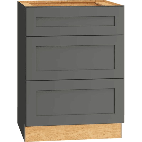 Omni Vanity 3 Drawer Base Cabinet 24" Wide - Graphite