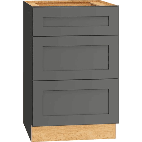 Omni Vanity 3 Drawer Base 21 - Graphite