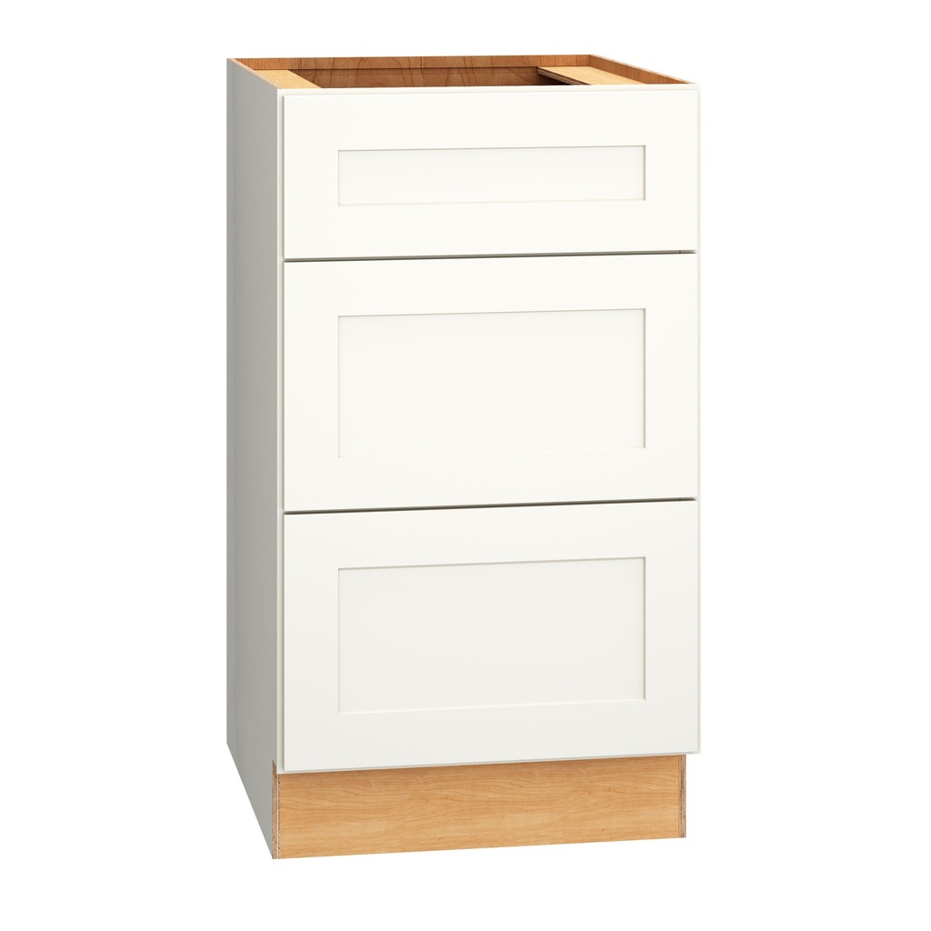 Omni Vanity 3 Drawer Base 18 x 32 1/2 - Snow