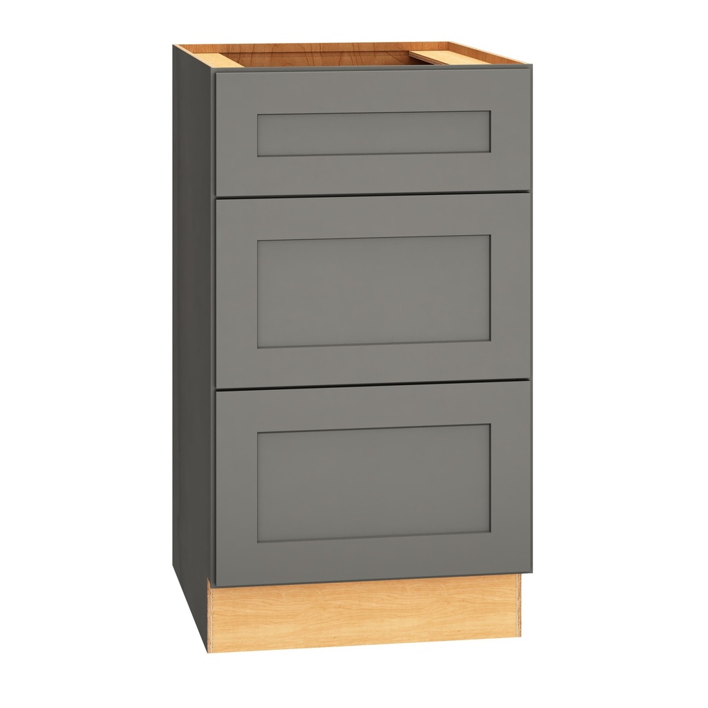 Omni Vanity 3 Drawer Base 18 x 32 1/2 - Graphite