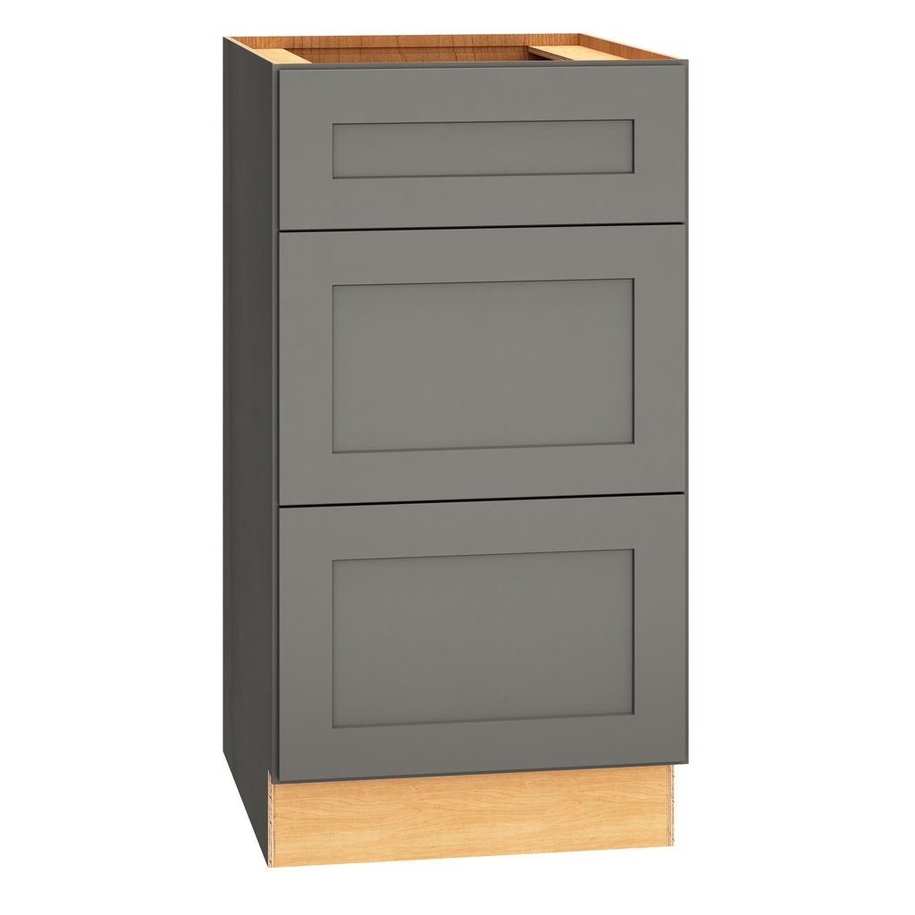 Omni Vanity 3 Drawer Base 18 - Graphite