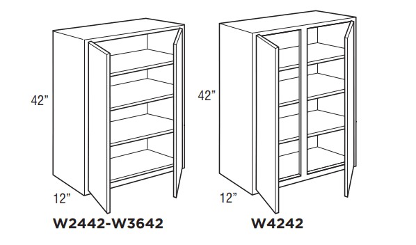 Omni Wall Double Door 24 x 42 - Rosemary