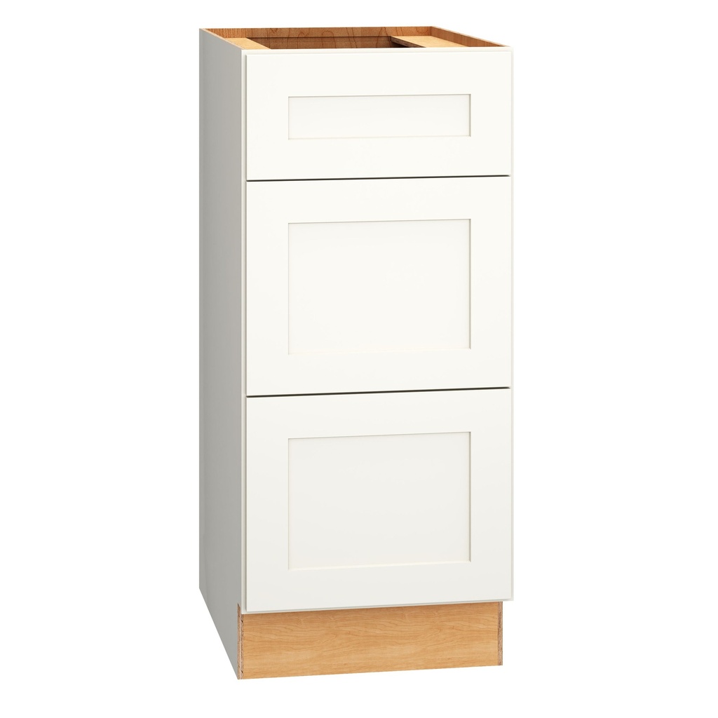 Omni Vanity 3 Drawer Base 15 - Snow