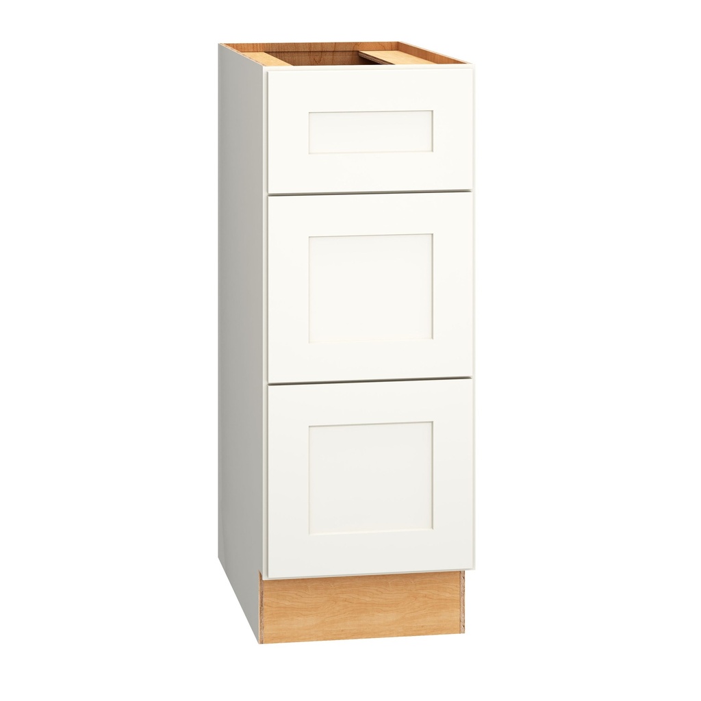 Omni Vanity 3 Drawer Base 12 x 32 1/2 - Snow