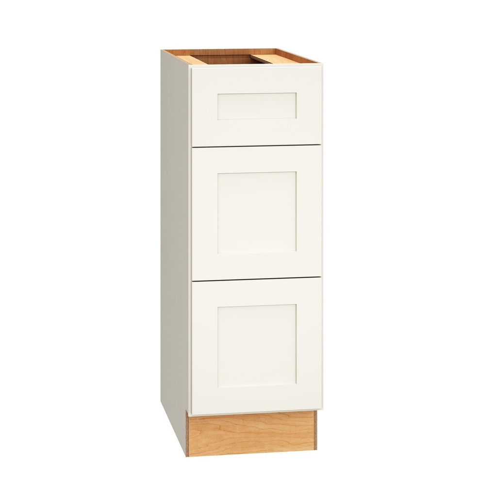 Omni Vanity 3 Drawer Base 12 - Snow