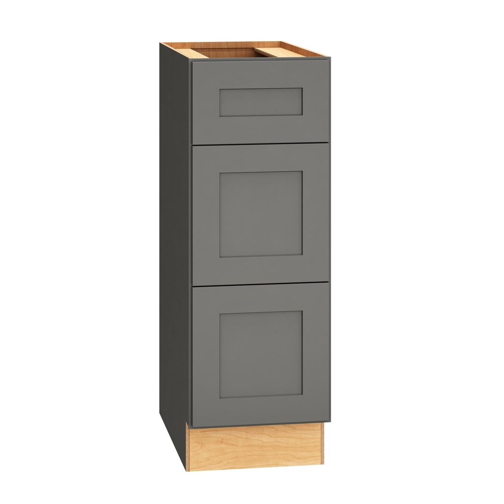 Omni Vanity 3 Drawer Base 12 - Graphite