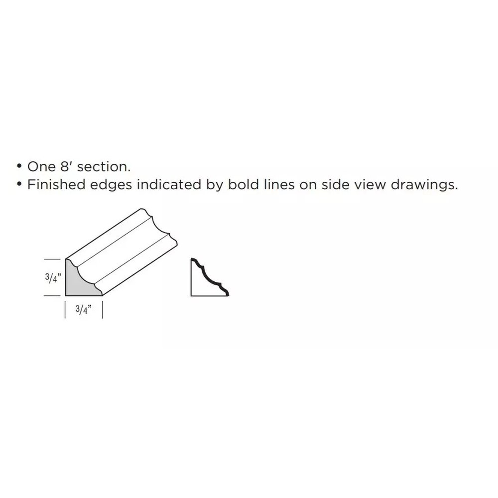 [ICM8.MOS] Omni Corner Moulding, Inside Corner - Snow