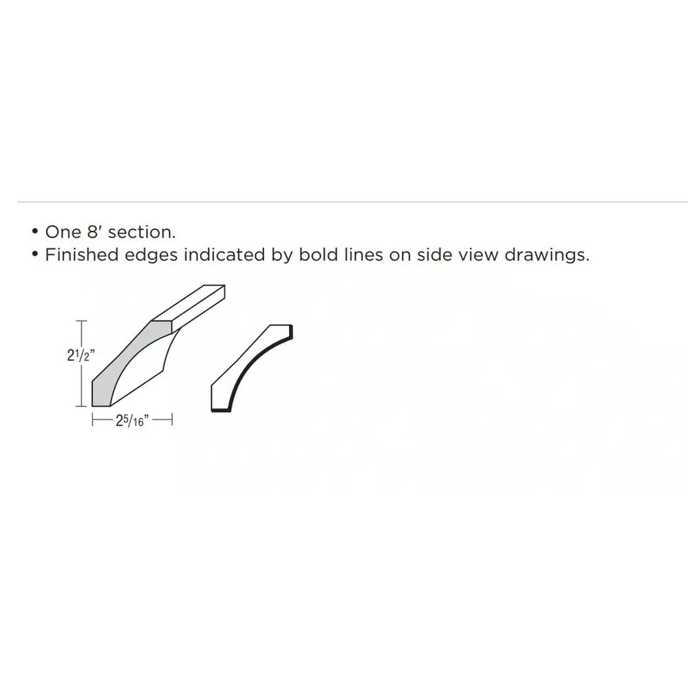 [SMCOVECROWN8.MOS] Omni Crown Moulding, Small Cove Crown - Snow