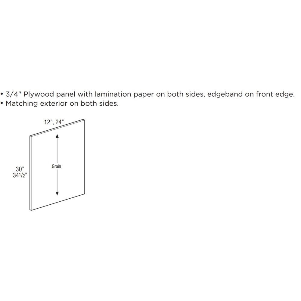 Omni Plywood End Panels 12 x 30 - Rosemary