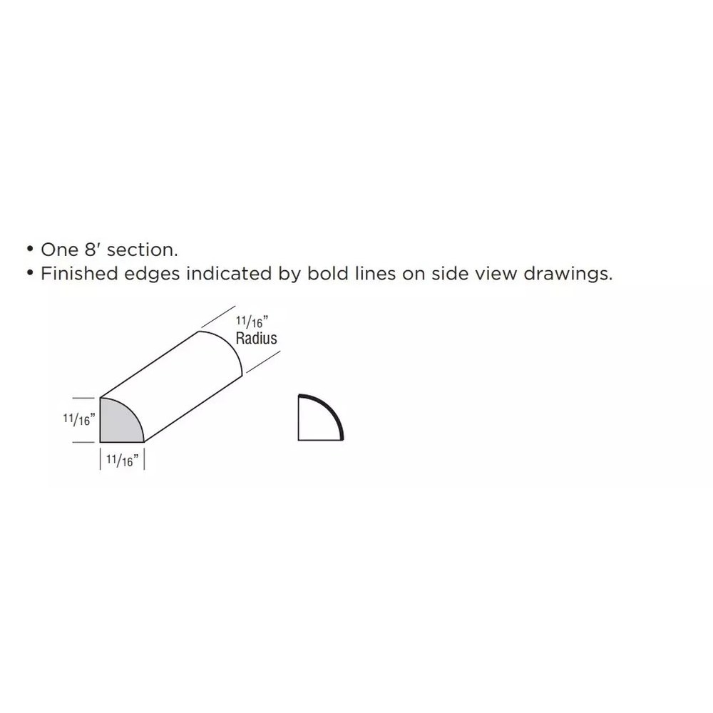 Omni Quarter Round / Corner Moulding 8 - Beachwood