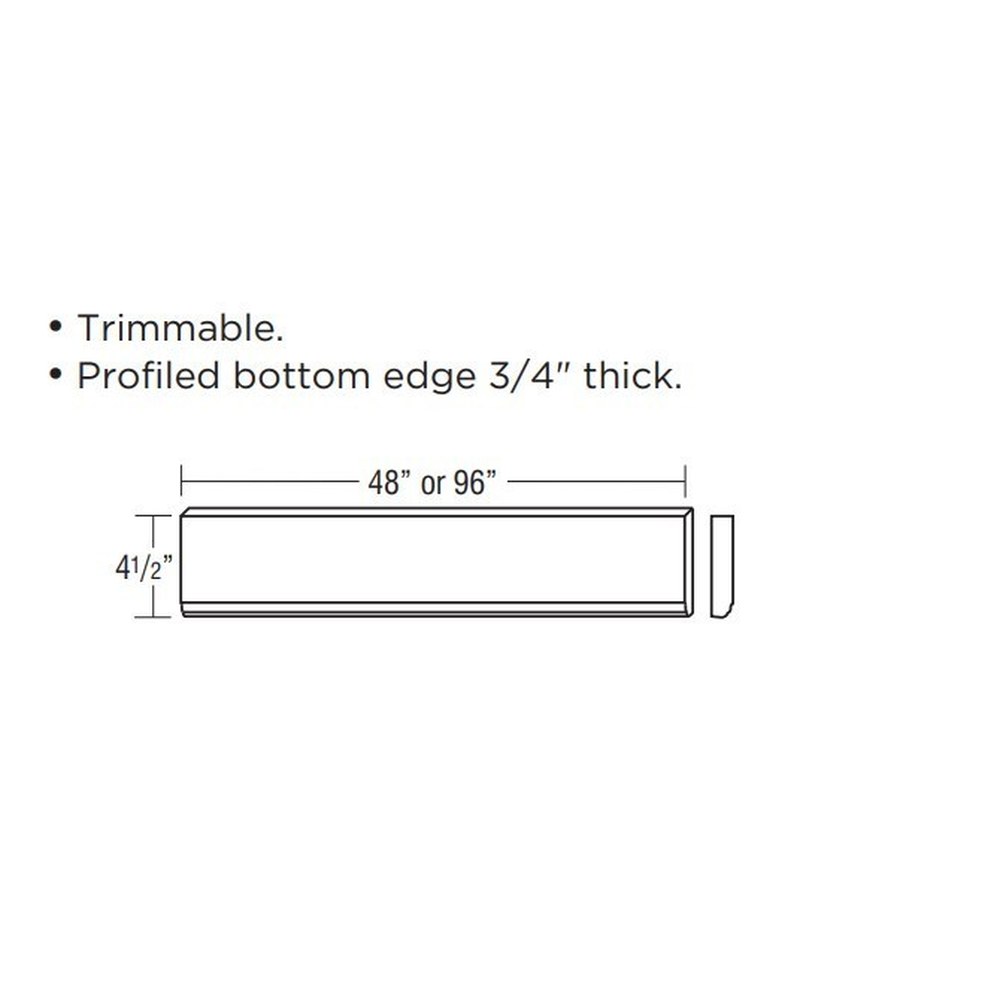 Omni Straight Valance/Baseboard 96 - Snow
