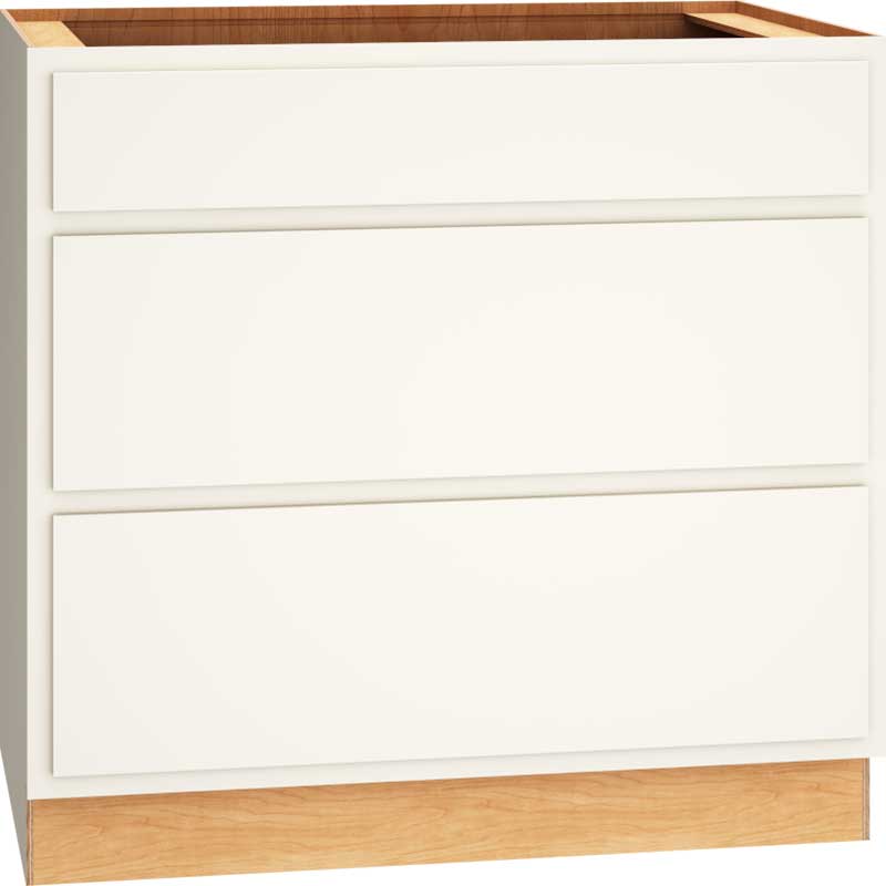[3DB36.MCS] Classic 3 Drawer Base 36 - Snow